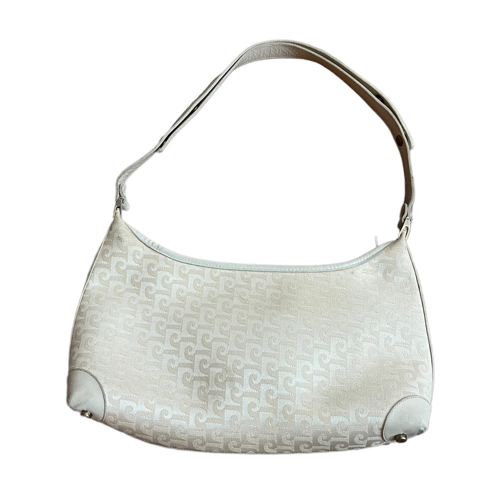 Pierre Cardin Vintage 1980s Canvas Cream Purse Handbag